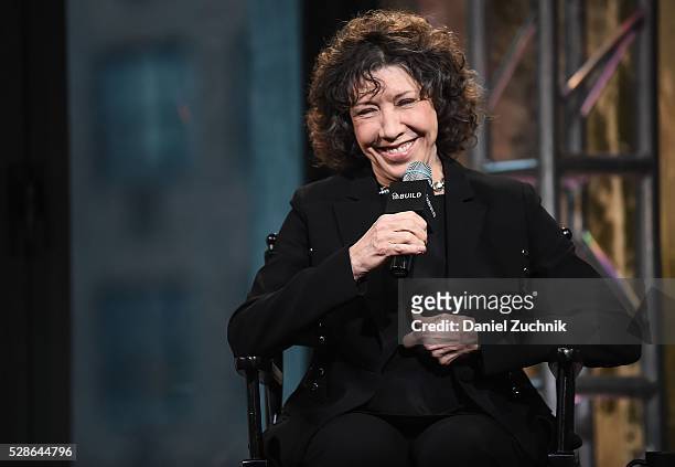 Actress Lily Tomlin attends AOL Build to discuss her show 'Grace And Frankie' on May 06, 2016 in New York, New York.