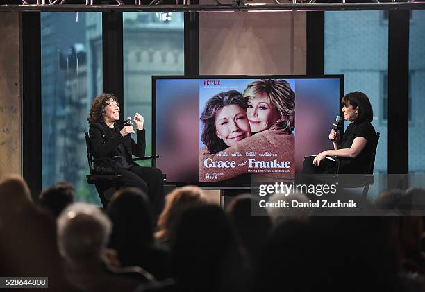 Actress Lily Tomlin attends AOL Build to discuss her show 'Grace And Frankie' on May 06, 2016 in New York, New York.