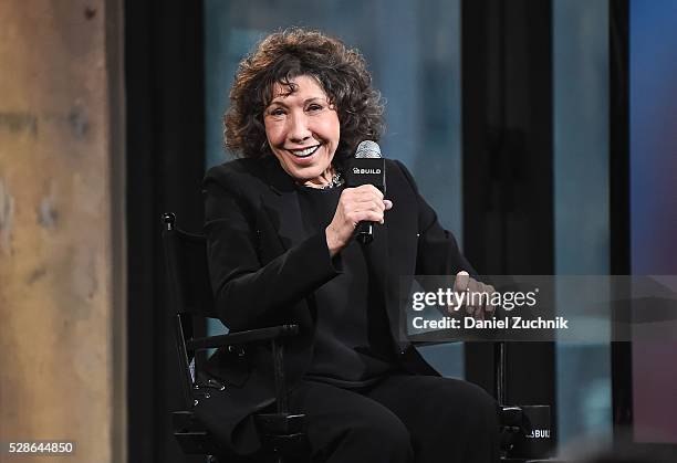 Actress Lily Tomlin attends AOL Build to discuss her show 'Grace And Frankie' on May 06, 2016 in New York, New York.