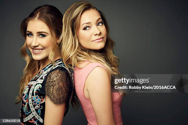 Maddie & Tae pose for a portrait at the 2016 American Country Countdown Awards People.com on May 1, 2016 in Inglewood, California.