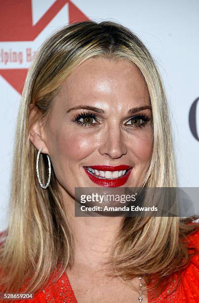 Actress Molly Sims arrives at The Helping Hand of Los Angeles' 87th Anniversary Mother's Day Luncheon and Fashion Show at the Beverly Wilshire Four...