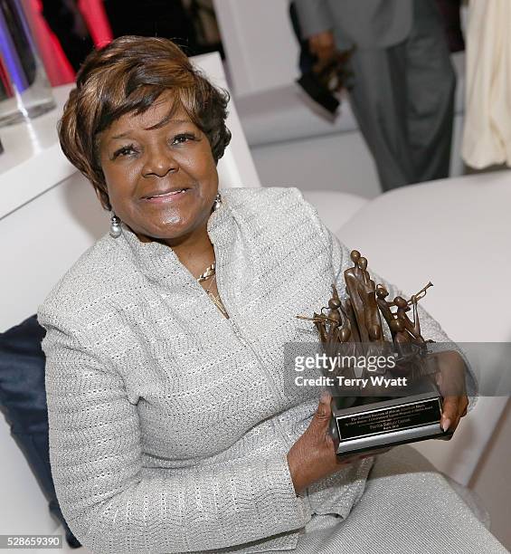 Recording artist Pastor Shirley Caesar receives honor during NMAAM's Celebration Of Legends Red Carpet And Luncheon on May 6, 2016 in Nashville,...