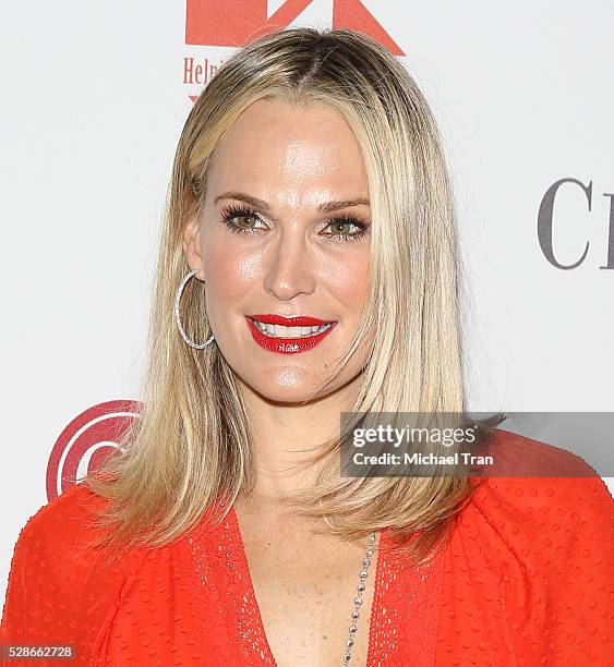 Molly Sims arrives at The Helping Hand of Los Angeles' 87th Anniversary Mother's Day luncheon held at the Beverly Wilshire Four Seasons Hotel on May...