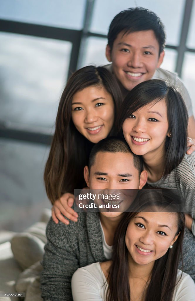 Group of Asian friends