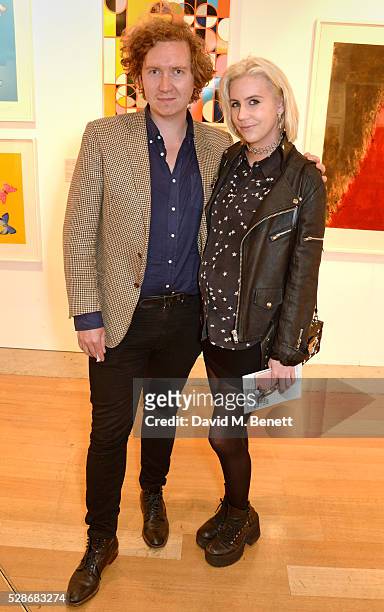 Hugh Harris and India Rose James attend The London Original Print Fair young collector's evening at The Royal Academy of Arts on May 6, 2016 in...