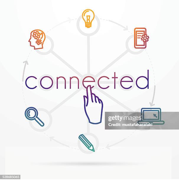 connected - web designer white background stock illustrations
