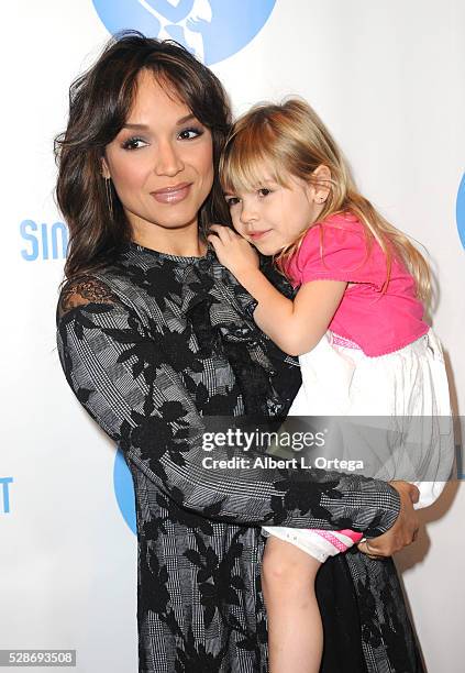 Actress/Dancer Mayte Garcia with daughter Gia arrive for the Single Mom's Awards presented by Single Moms Planet held at The Peninsula Beverly Hills...