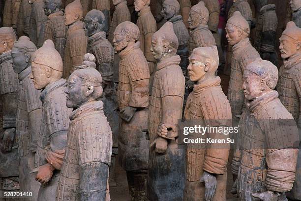 Discovered in 1974, the terracotta statues at Xian represent the armed retinue of unified China's first emperor, Qin Shi Huang Ti. There were more...