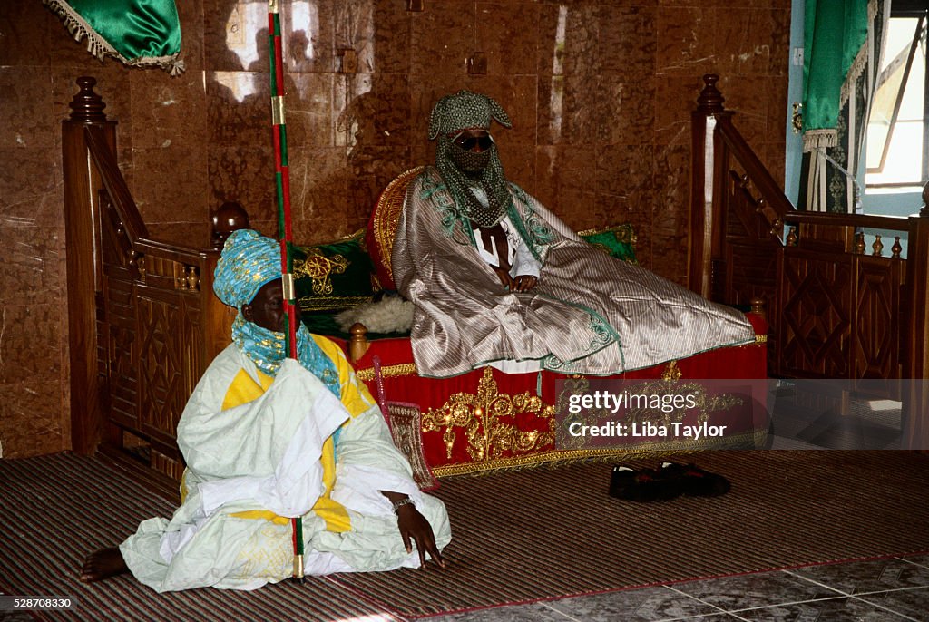 The Emir of Kano Sitting on Throne