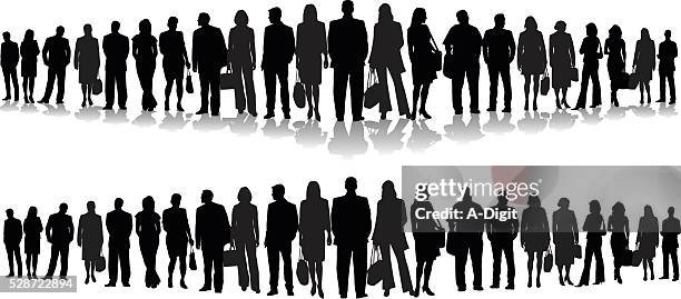 business people header triangle - older black man computer stock illustrations