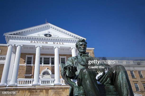 bascom hall universität wisconsin-madison - madison wisconsin stock-fotos und bilder