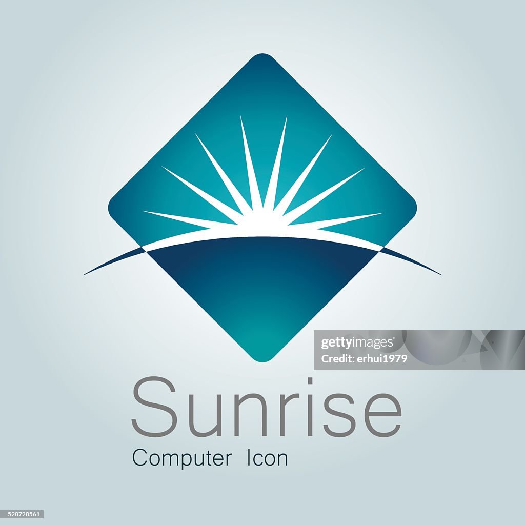 Sign, Sunrise, Earth, Globe,Planet, Horizon, Modern Logo