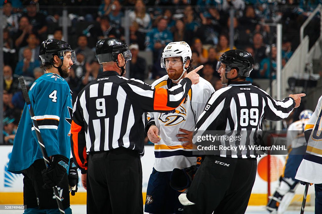 Nashville Predators v San Jose Sharks - Game Two