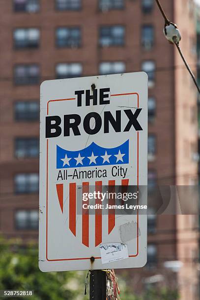 Street sign "The Bronx" on 233rd street in the Bronx.