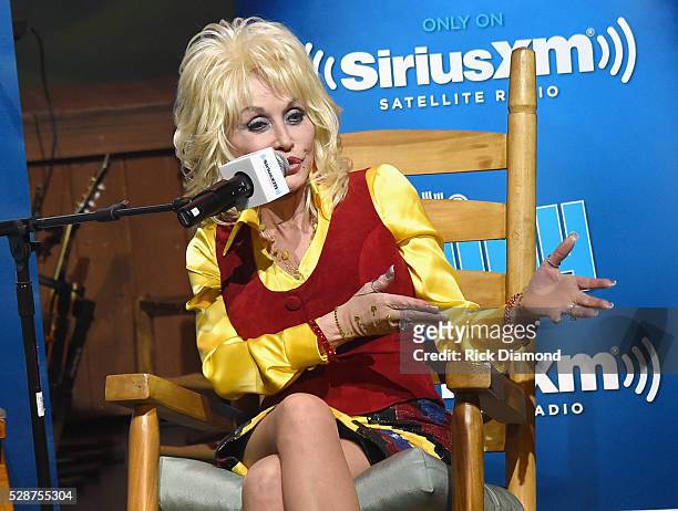 Dolly Parton Answers Questions During SiriusXM's Town Hall Series Hosted By Andy Cohen At Dollywood in the Dollywood Dreamsong Theatre on May 6, 2016...
