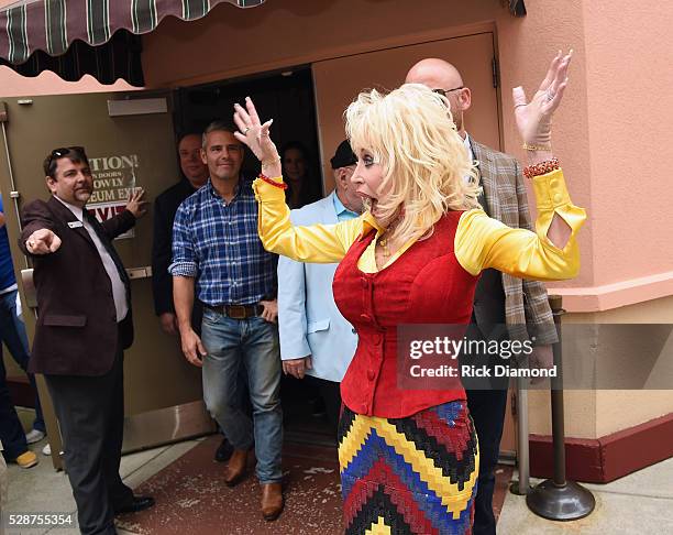 Dolly Parton Answers Questions During SiriusXM's Town Hall Series Hosted By Andy Cohen At Dollywood in the Dollywood Dreamsong Theatre on May 6, 2016...