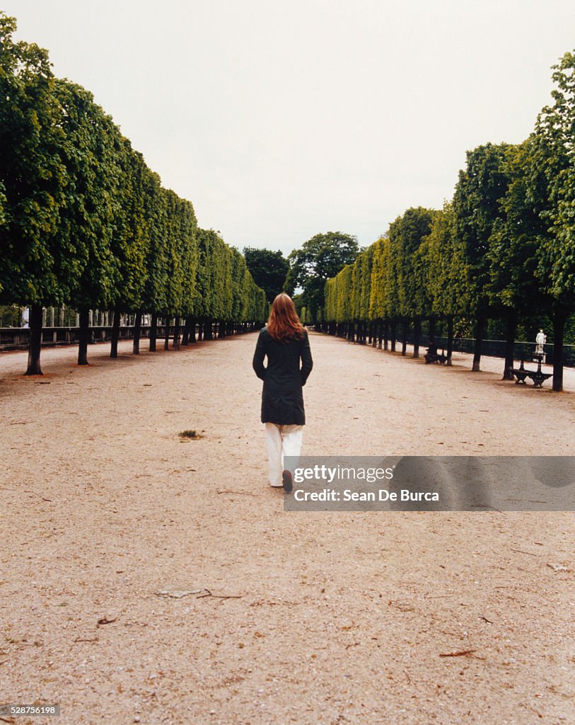 Young Woman Going for a Walk