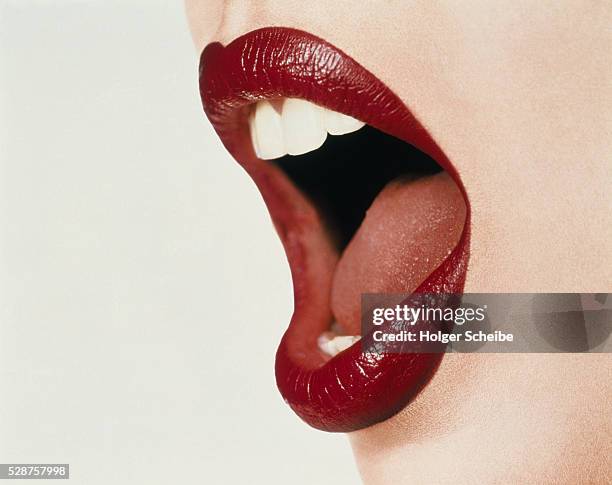 open mouth - human lips stock-fotos und bilder