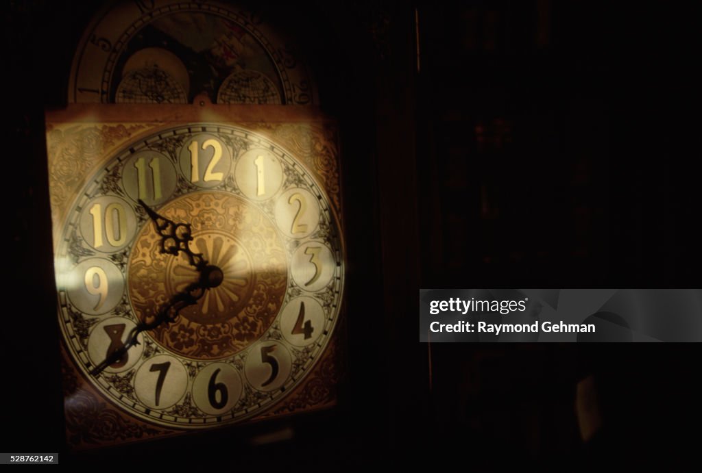 Face of a Grandfather Clock