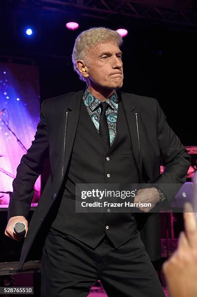 Former lead singer of Styx Dennis DeYoung performs onstage during the Unbridled Eve Gala during the 142nd Kentucky Derby on May 6, 2016 in...