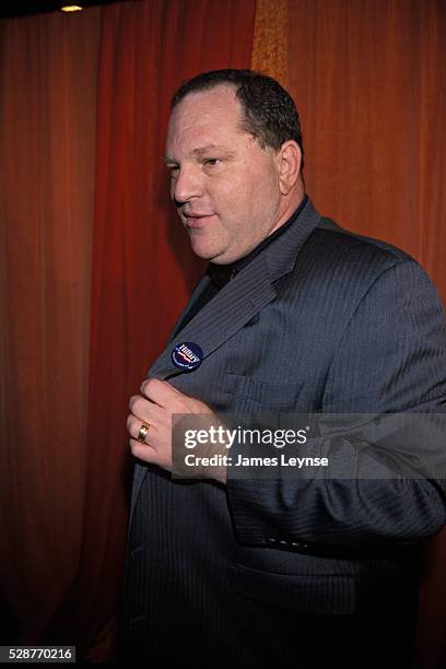 Harvey Weinstein, co-chairman of Miramax, at a Miramax party for Hillary Clinton's campaign for senate.