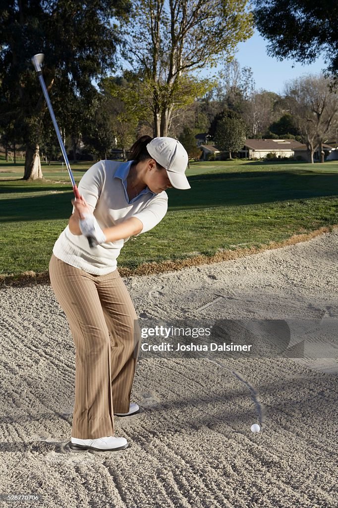 Woman in a Sand Trap