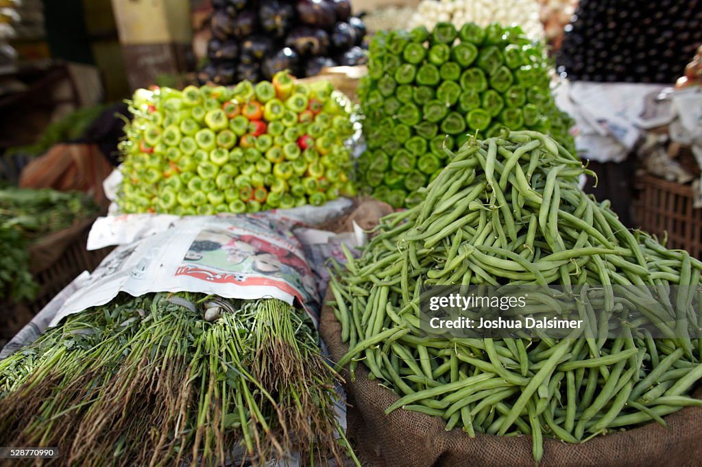 Fresh local vegetables at the Cairo Market