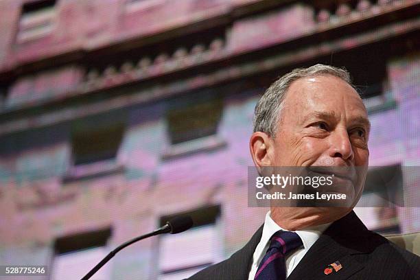 Mayor Michael Bloomberg speaking on day two of the New York Forum in New York City. The forum was created by Richard Attias, who founded the World...