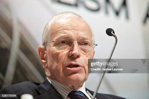 Nobel Prize winning economist Edmund Phelps speaking on day two of the New York Forum in New York City. The forum was created by Richard Attias, who...