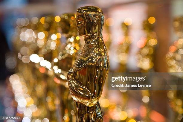 The "Oscar��" the statue given to winners at the annual Academy Awards�� ceremony, is on display for "Meet the Oscars��, New York" in Times Square...