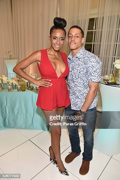 Miko Grimes and Brent Grimes attend Kim Zolciak's Birthday Party on May 6, 2016 in Atlanta, Georgia.