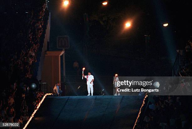 Muhammad ALI mit dem OLYMPISCHEN FEUER