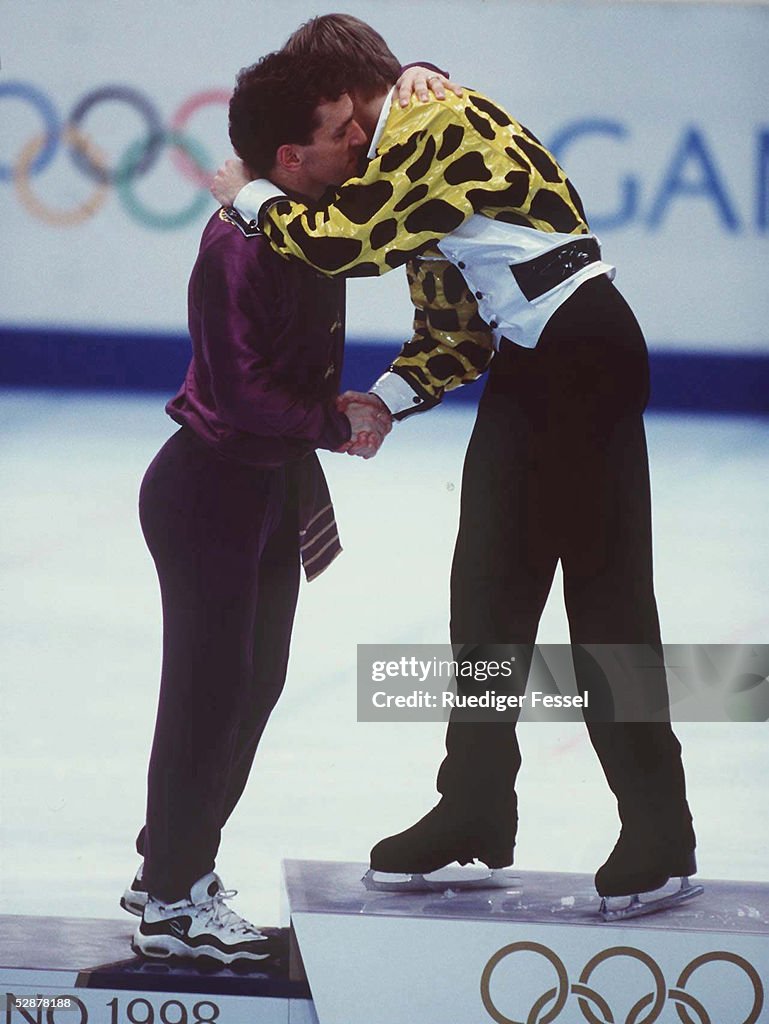 EISKUNSTLAUF: NAGANO 1998, 14.02.98;SIEGEREHRUNG MAENNER: