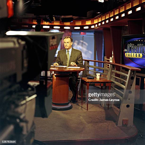 Bill O'Reilly on the set of his show "The O'Reilly Factor" at Fox News headquarters in New York.