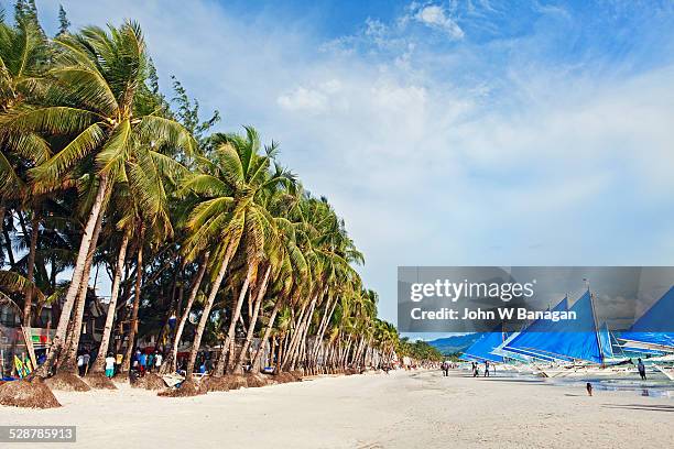 white beach, boracay - boracay beach stock pictures, royalty-free photos & images