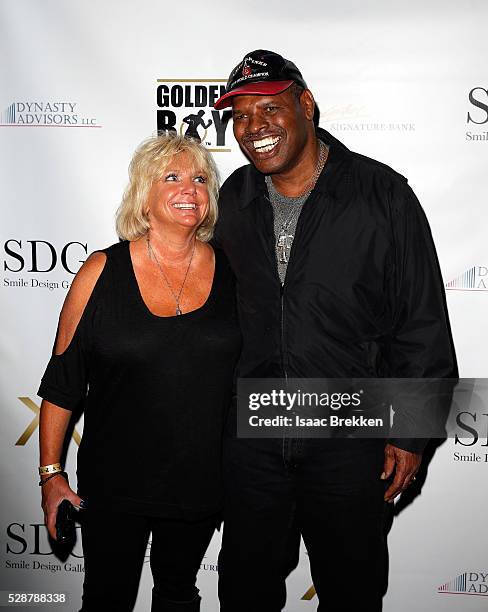 Brenda Spinks and Leon Spinks arrive at Smile Design Gallery's "The Art of Boxing" event at Hakkasan Las Vegas Restaurant and Nightclub at MGM Grand...