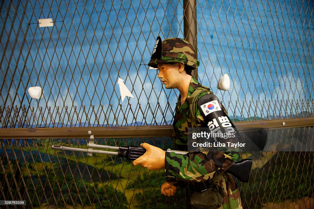 Mannequin soldier in display at the DMZ