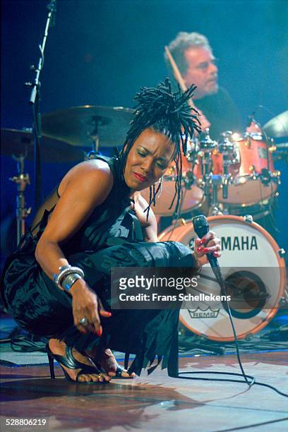 Dee Dee Bridgewater, vocal, performs on July 12th 2002 at the North Sea Jazz Festival, the Hague, Netherlands.
