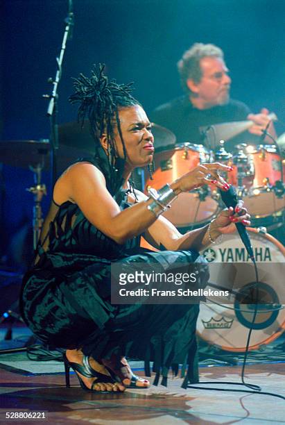Dee Dee Bridgewater, vocal, performs on July 12th 2002 at the North Sea Jazz Festival, the Hague, Netherlands.