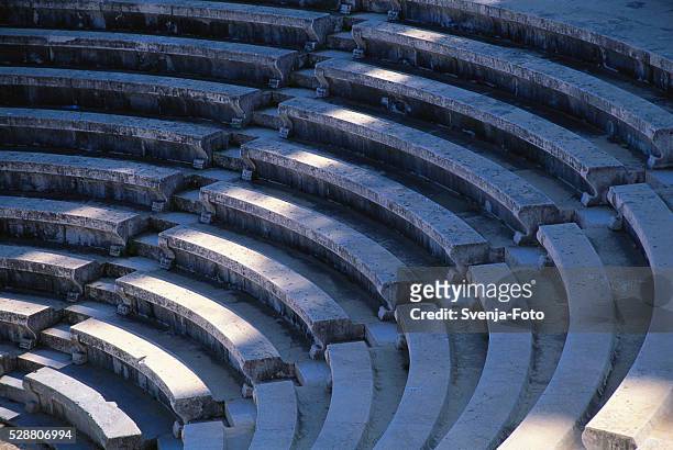 auditorium, rhodos, greece - amphitheatre ストックフォトと画像