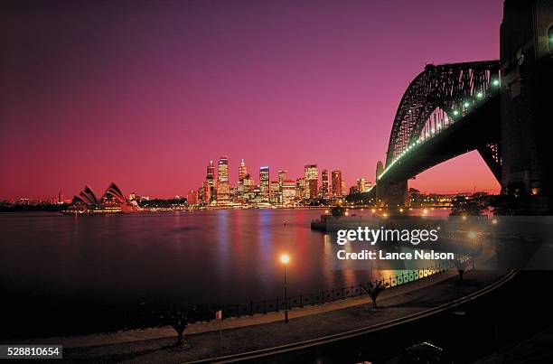 sydney, australia - sydney at dusk ストックフォトと画像