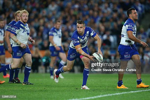 Bulldogs Josh Reynolds in action against the Panthers during the Preliminary Final at ANZ Stadium. Sydney, Australia. Saturday 27th September 2014.