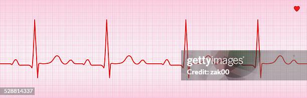 vector ecg trace - pulse trace stock illustrations