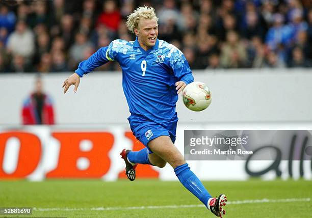 Qualifikation 2003, Reykjavik; Island - Deutschland ; Eidur Smari GUDJOHNSEN/ISL