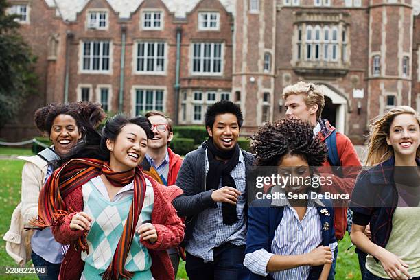 excited university students - college student diverse stock pictures, royalty-free photos & images