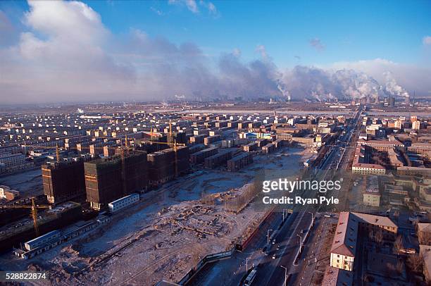 The Bao Steel mill in the early morning, in Baotou, Inner Mongolia, China. Baotou is an excellent example of a one-industry town, and that industry...
