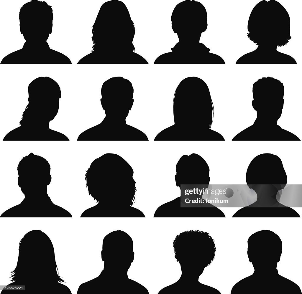 Head Silhouette Icons