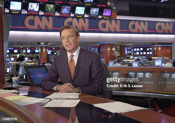 American journalist and CNN news anchor Aaron Brown delivers the news from CNN's headquarters in Atlanta, Georgia, October 9, 2001. Brown has covered...