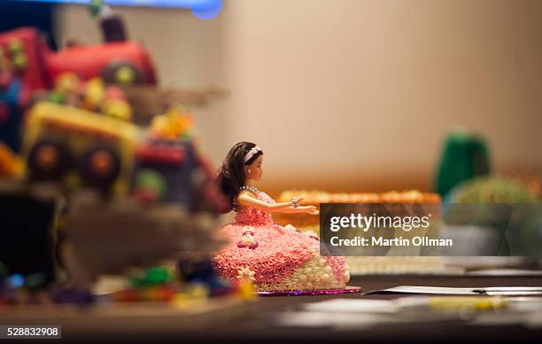 The Dancing Girl cake on display at the PANDSI Cake Off at Hyatt Hotel on May 7, 2016 in Canberra, Australia. The event was held to raise funds for...