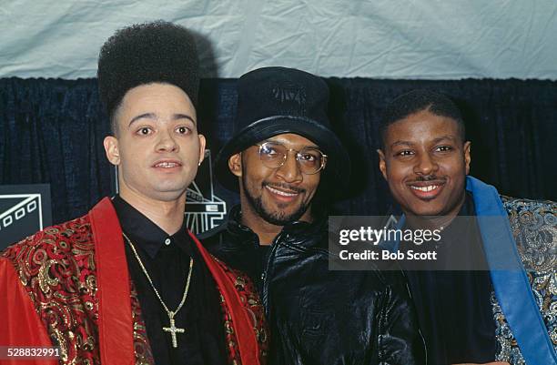 American rappers Christopher 'Kid' Reid and Christopher 'Play' Martin attend The Movie Awards at the Universal Ampitheater in Universal City, Los...